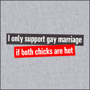 I ONLY SUPPORT GAY MARRIAGE IF BOTH CHICKS ARE HOT