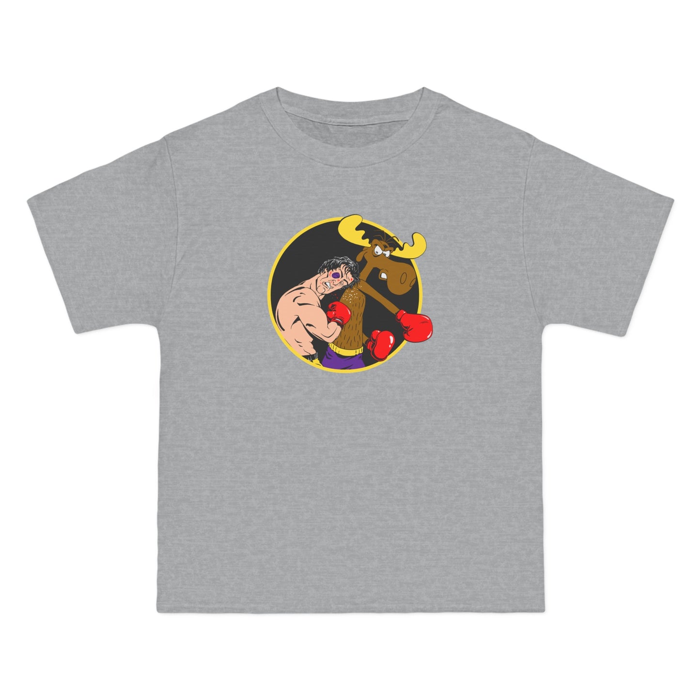 Rocky Vs Bullwinkle - Men's Heavyweight T-Shirt