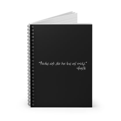 Bitches Ain't Shit But Hoes And Tricks - Gandhi - Spiral Notebook