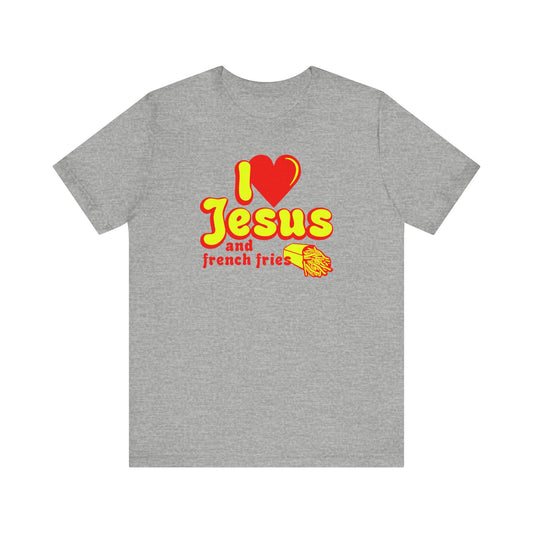 I Heart Jesus (And French Fries) - Men's T-Shirt