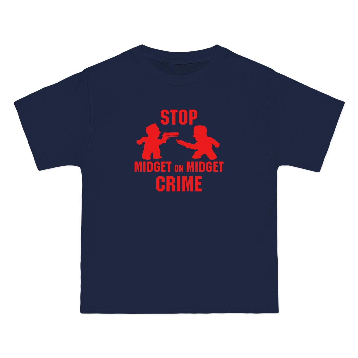 Stop Midget On Midget Crime - Men's Heavyweight T-Shirt