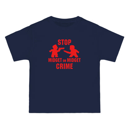 Stop Midget On Midget Crime - Men's Heavyweight T-Shirt