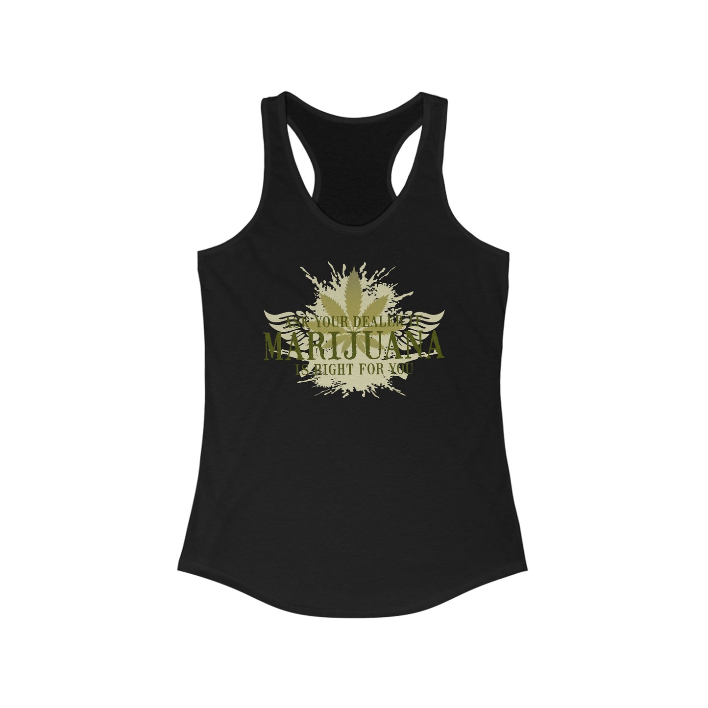 Ask Your Dealer If Marijuana Is Right For You - Women’s Racerback Tank