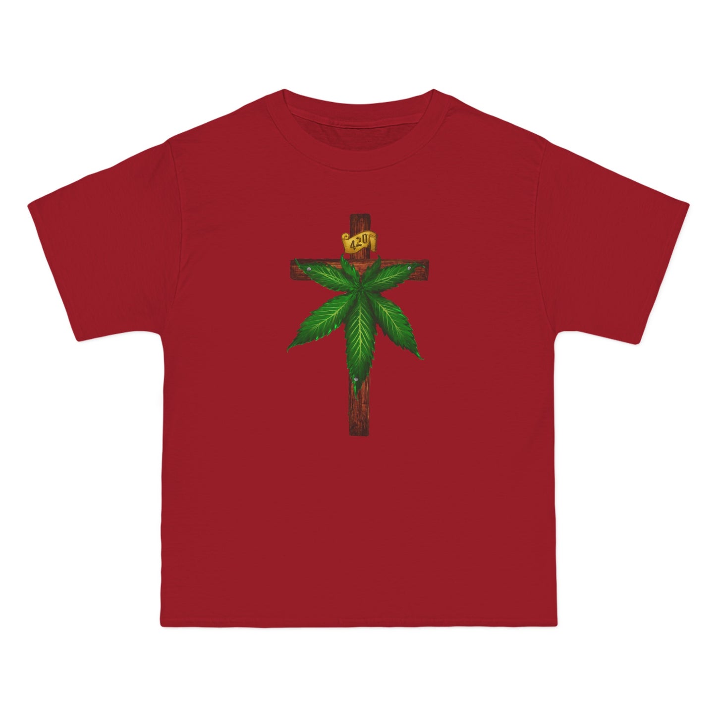 Marijuana Crucifixion - Men's Heavyweight T-Shirt