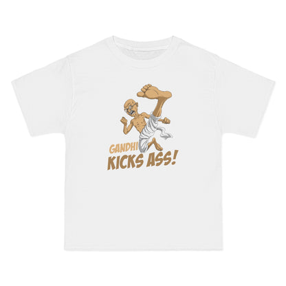 Gandhi Kick Ass - Men's Heavyweight T-Shirt