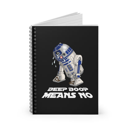 Beep Boop Means No - Spiral Notebook