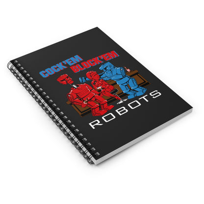 Cock'Em Block'Em Robots - Spiral Notebook