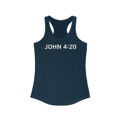 John 4:20 - Women's Racerback Tank