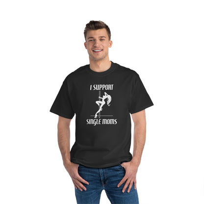 I Support Single Moms - Men's Heavyweight T-Shirt