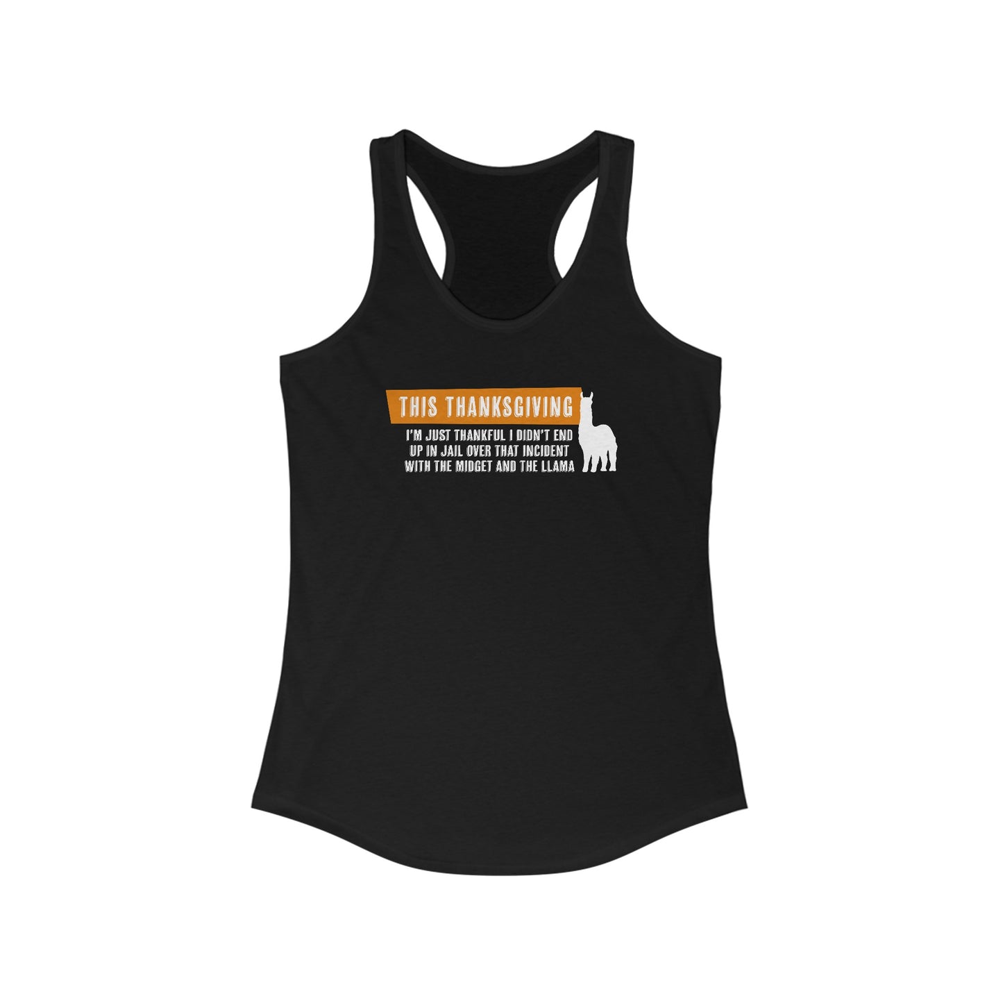 Thanksgiving Llama - Women’s Racerback Tank