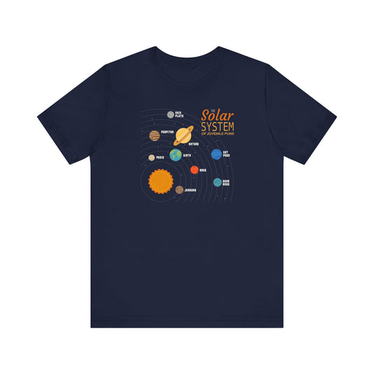 The Solar System Of Juvenile Puns  - Men's T-Shirt