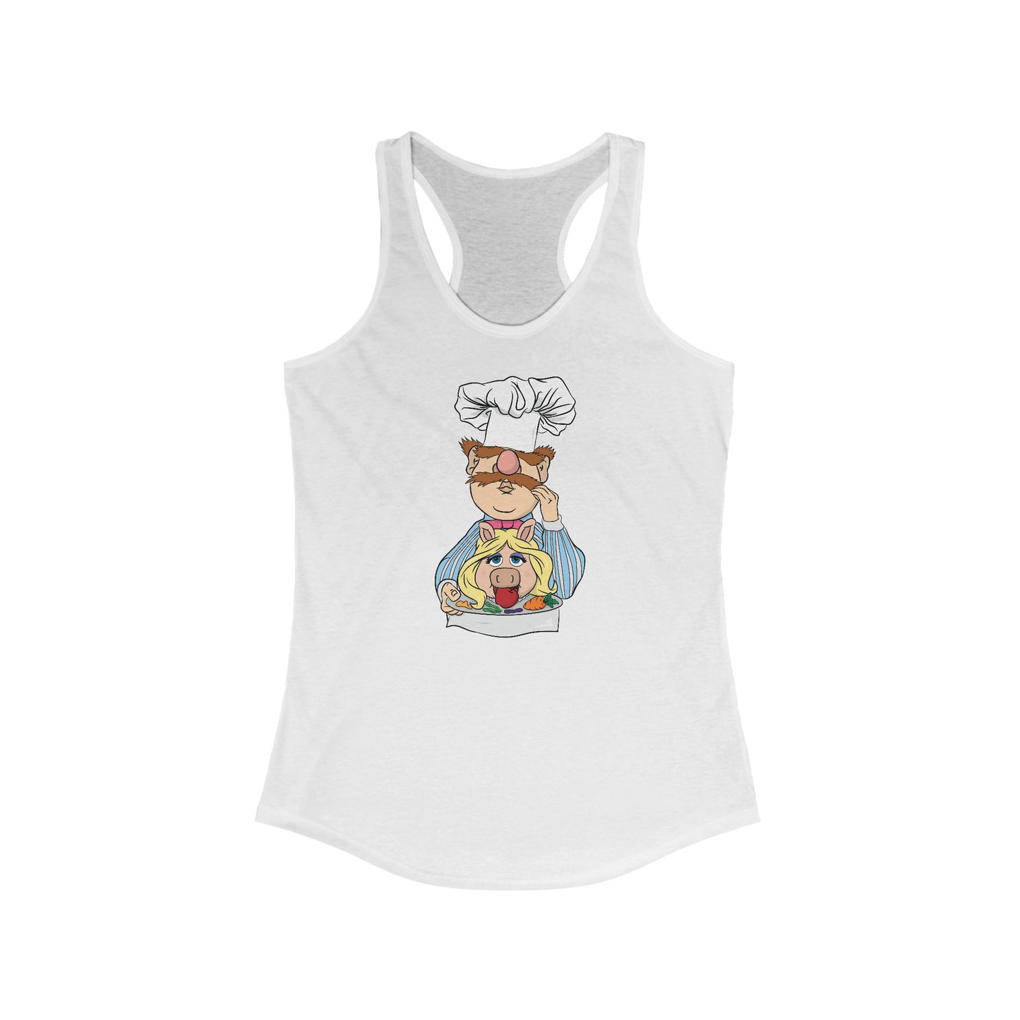 Chef's Special (Swedish Chef Serving Up Miss Piggy On A Platter) - Women's Racerback Tank