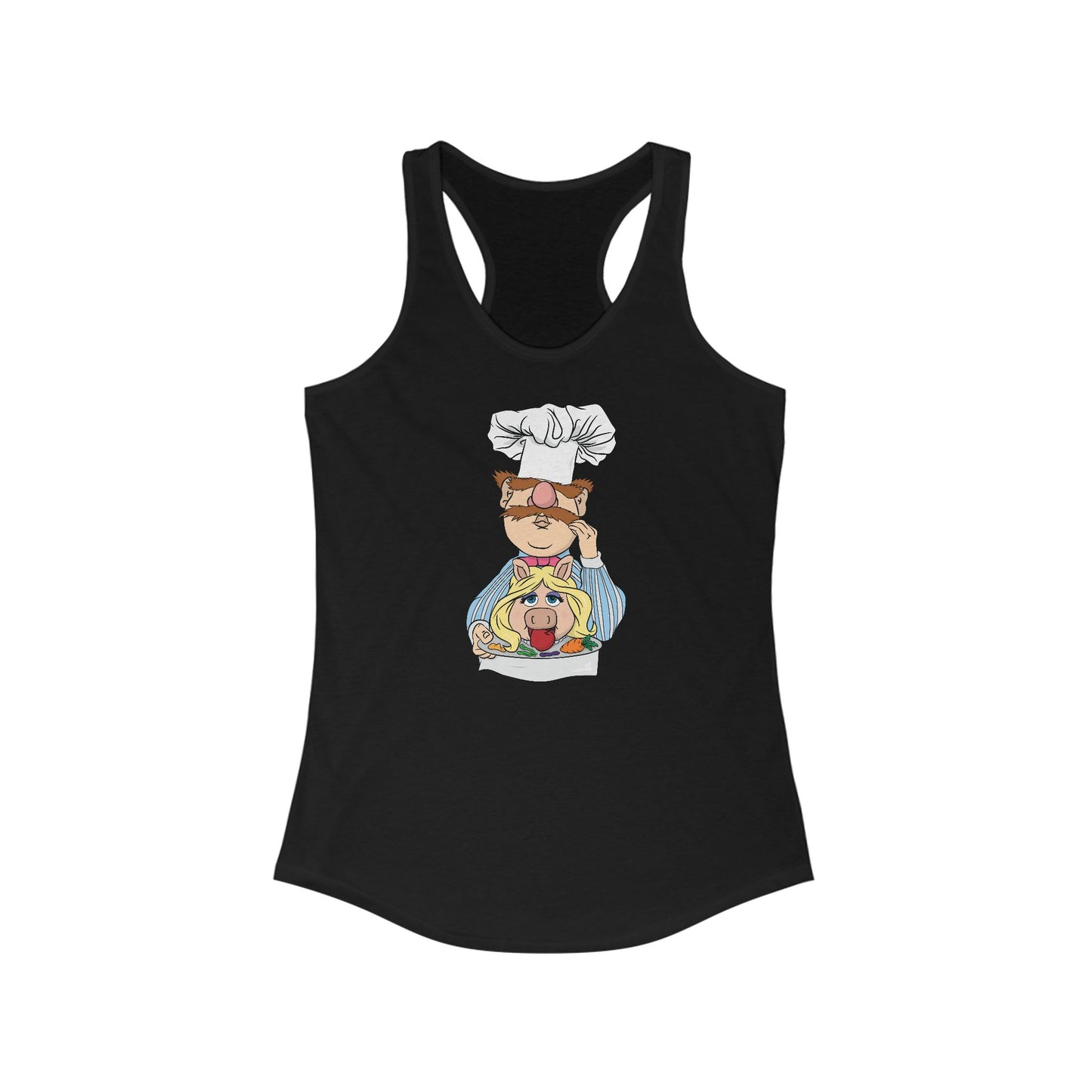 Chef's Special (Swedish Chef Serving Up Miss Piggy On A Platter) - Women's Racerback Tank