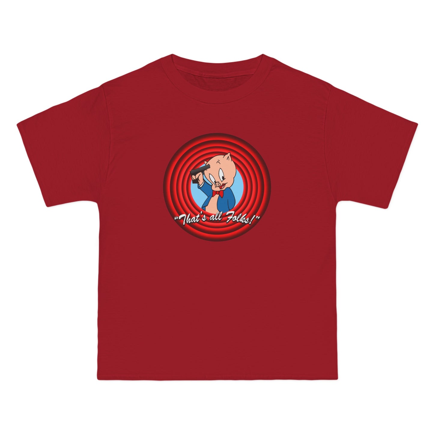 That's All Folks (Porky Pig) - Men's Heavyweight T-Shirt