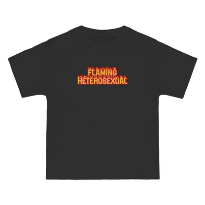 Flaming Heterosexual - Men's Heavyweight T-Shirt