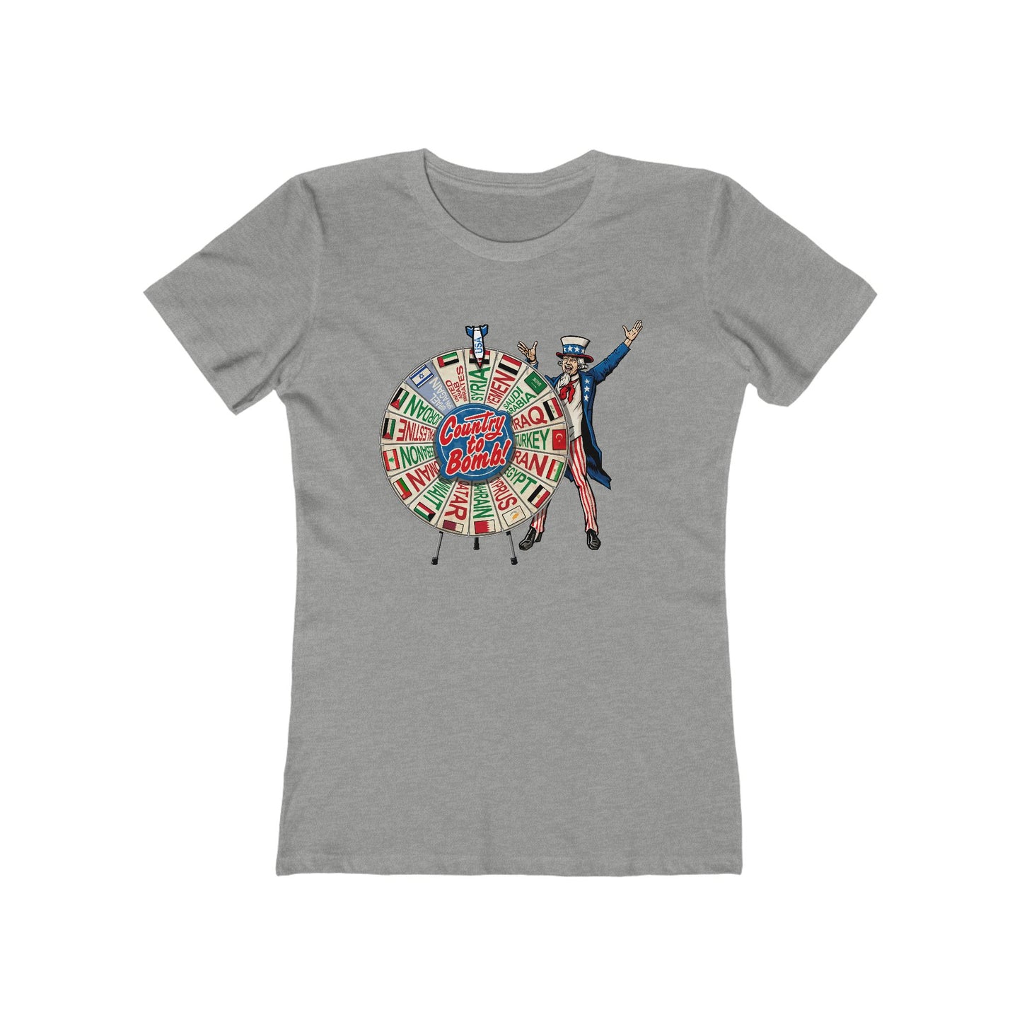 Middle East Country To Bomb Wheel (Syria) - Women's T-Shirt