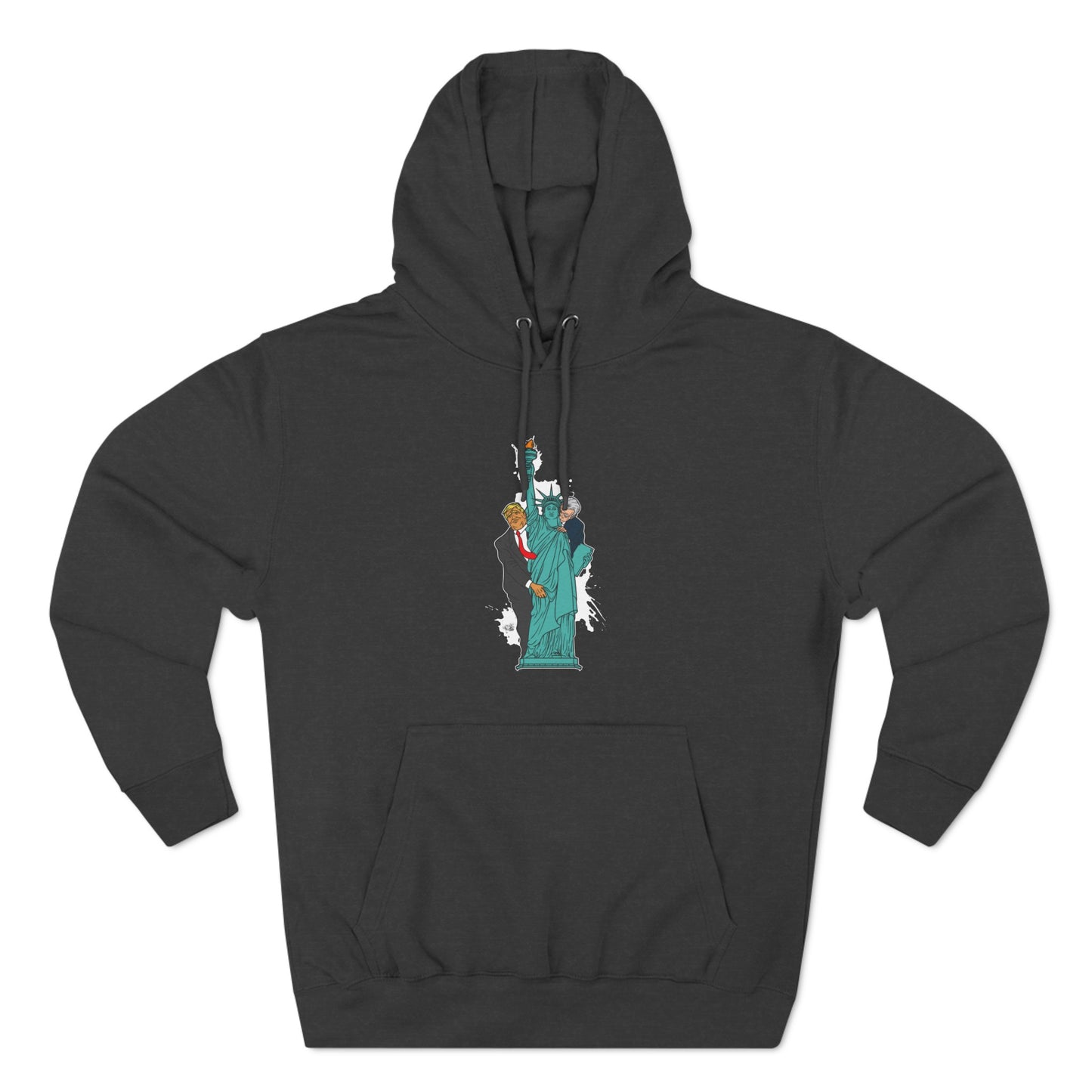 Trump Biden Statue Of Liberty - Menage A Trois - Hoodie