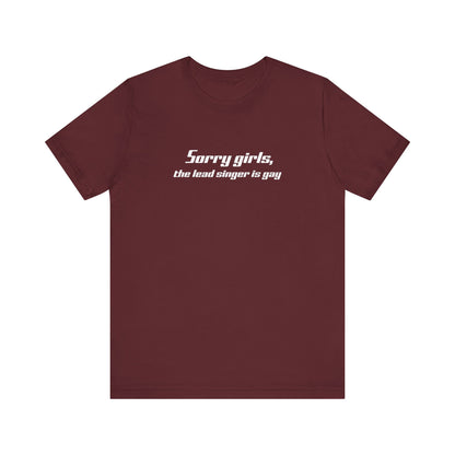 Sorry Girls - The Lead Singer Is Gay - Men's T-Shirt