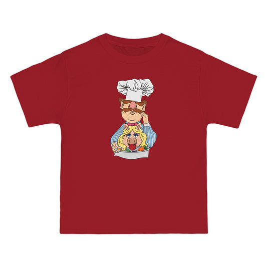 Chef's Special (Swedish Chef Serving Up Miss Piggy On A Platter) - Men's Heavyweight T-Shirt