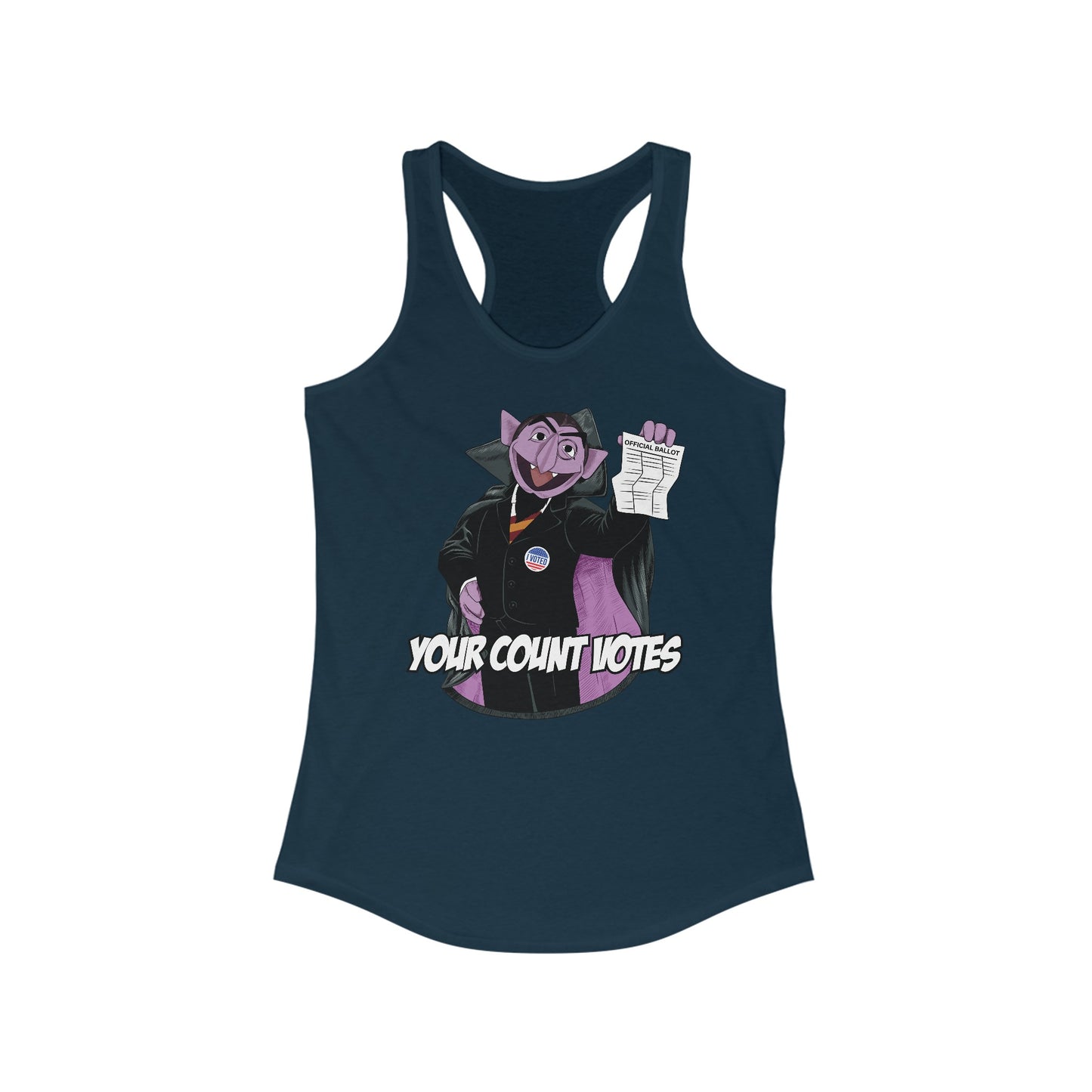 Your Count Votes Parody - Women's Racerback Tank