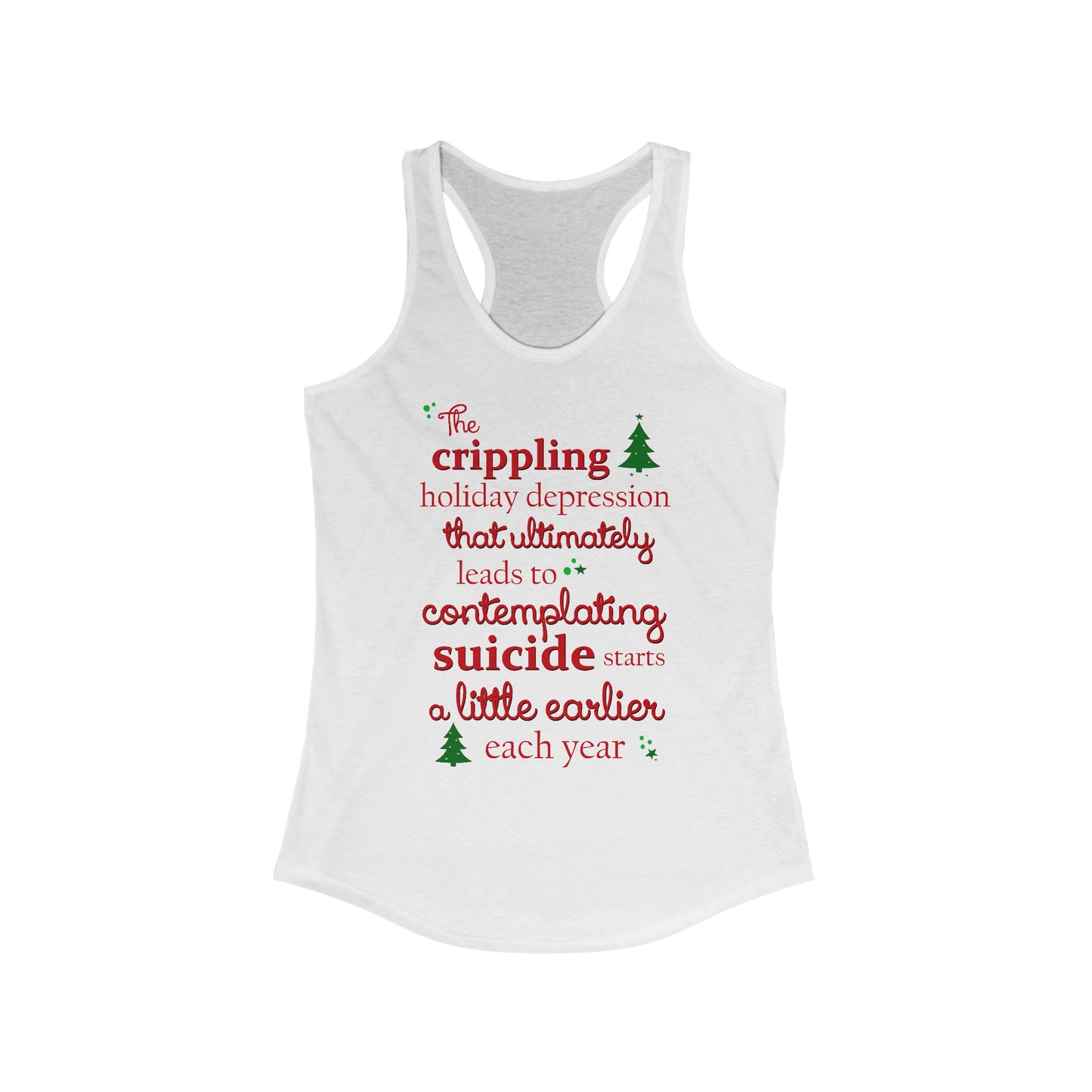 The Crippling Holiday Depression - Women’s Racerback Tank