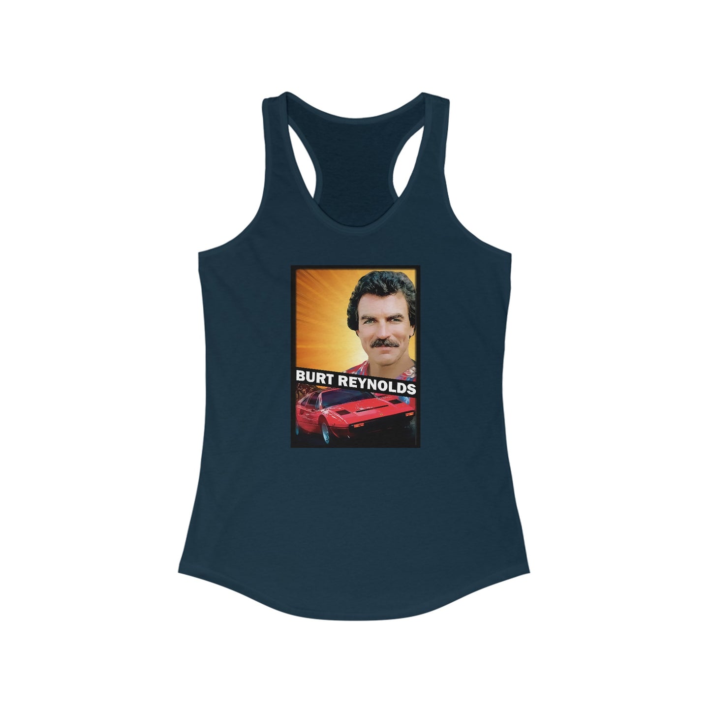 Burt Reynolds (Tom Selleck) - Women's Racerback Tank