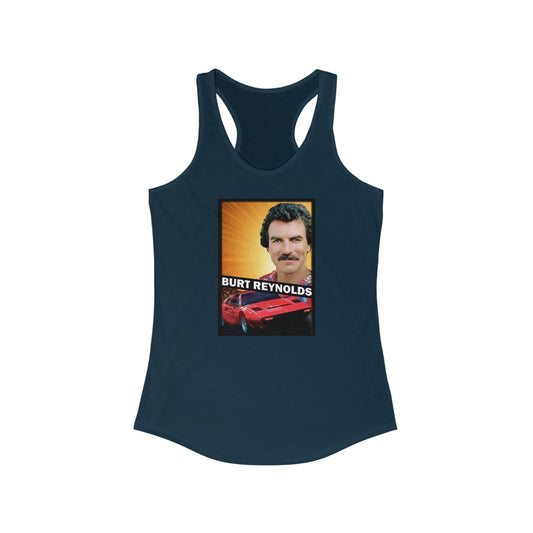 Burt Reynolds (Tom Selleck) - Women's Racerback Tank