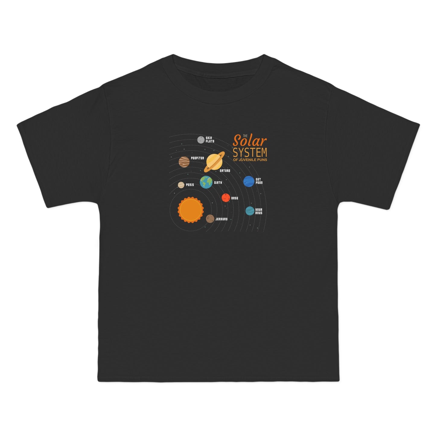 The Solar System Of Juvenile Puns - Men's Heavyweight T-Shirt