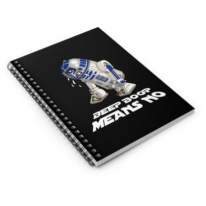 Beep Boop Means No - Spiral Notebook