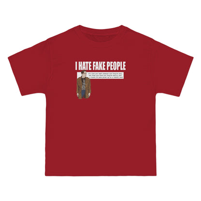 I Hate Fake People - Men's Heavyweight T-Shirt