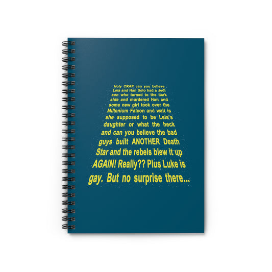 Star Wars Spoiler Shirt - Spiral Notebook