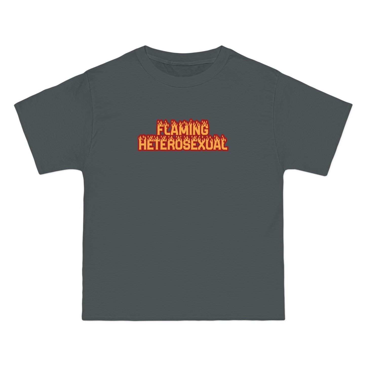 Flaming Heterosexual - Men's Heavyweight T-Shirt