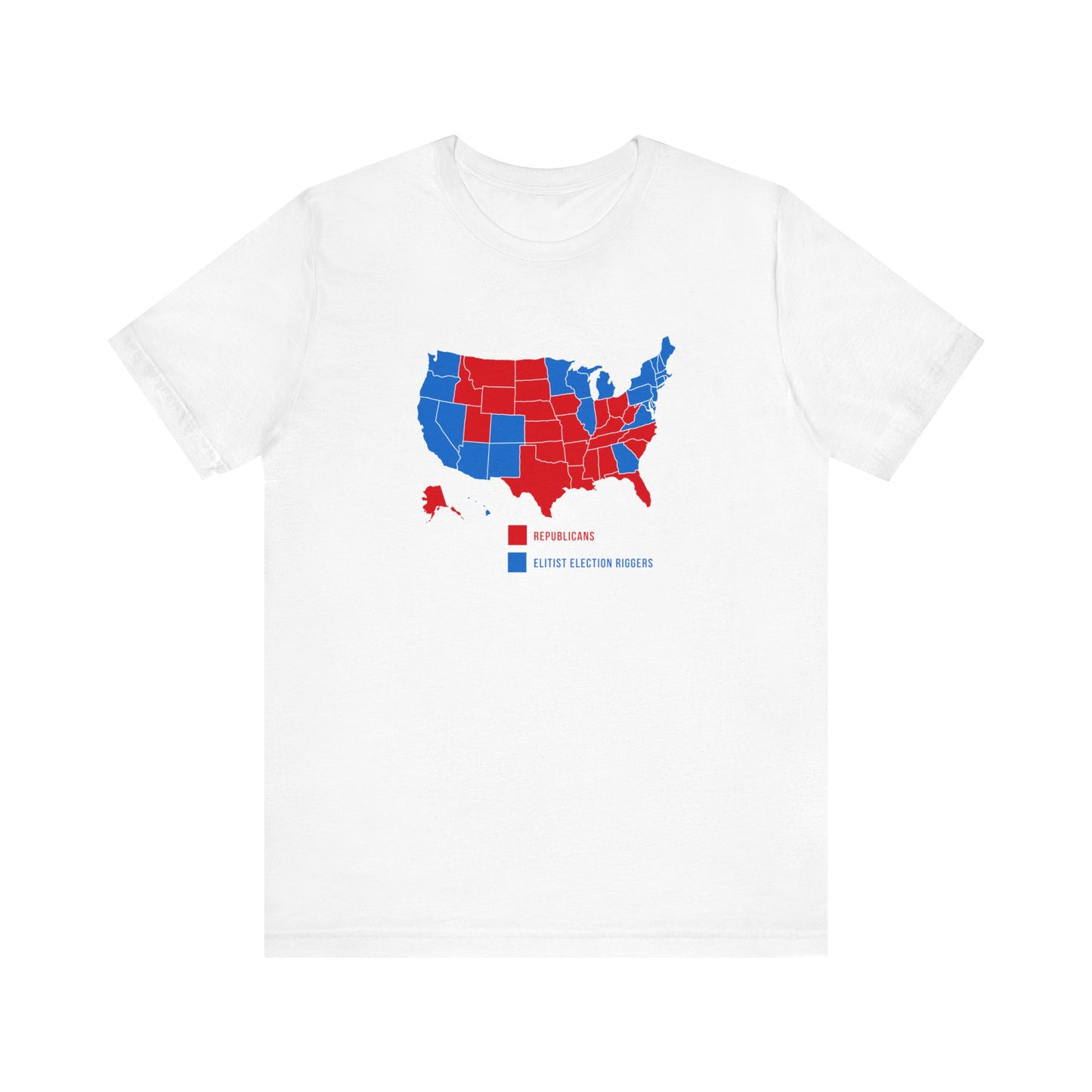 Republicans (Red States) - Elitist Election Riggers (Blue States) - Men's T-Shirt