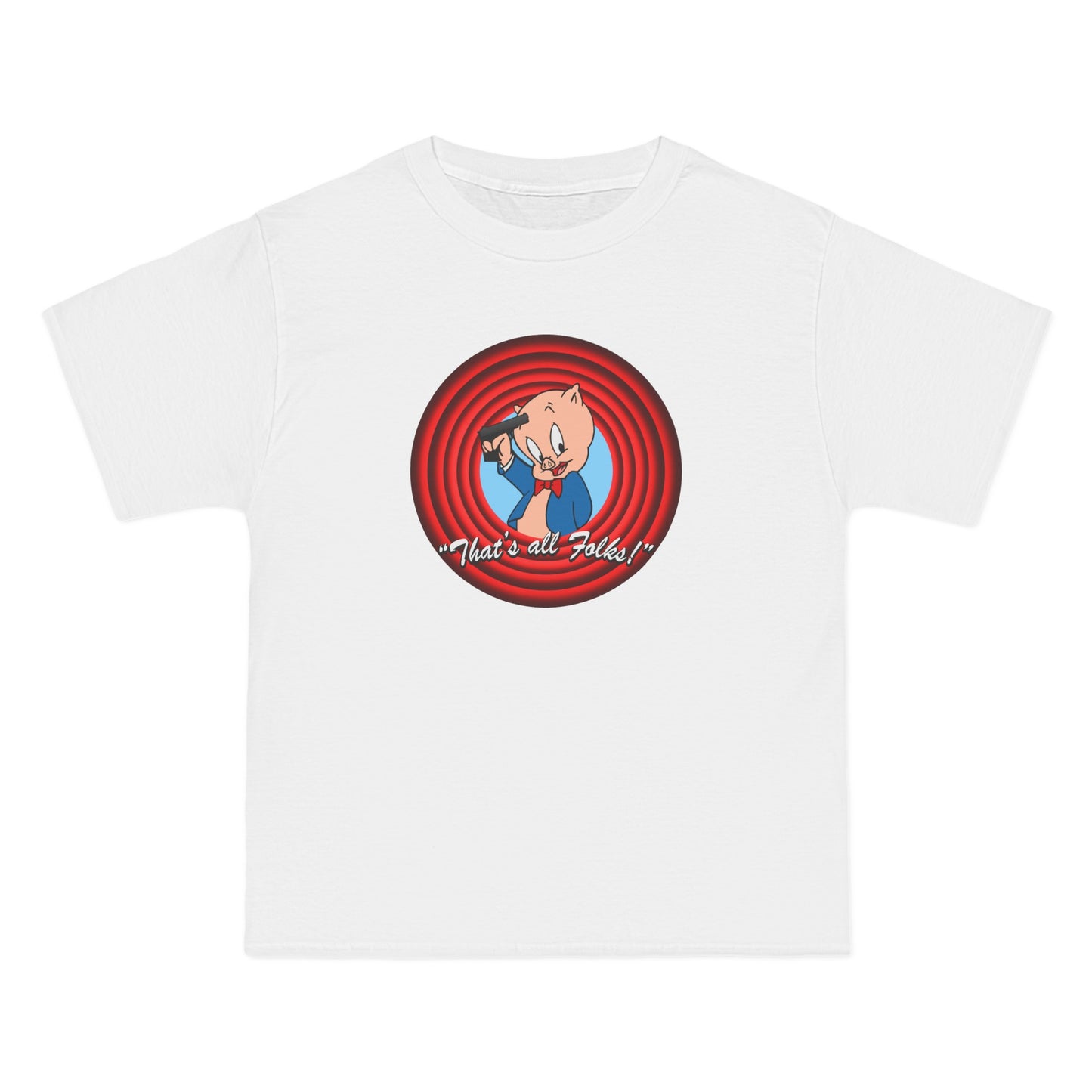 That's All Folks (Porky Pig) - Men's Heavyweight T-Shirt