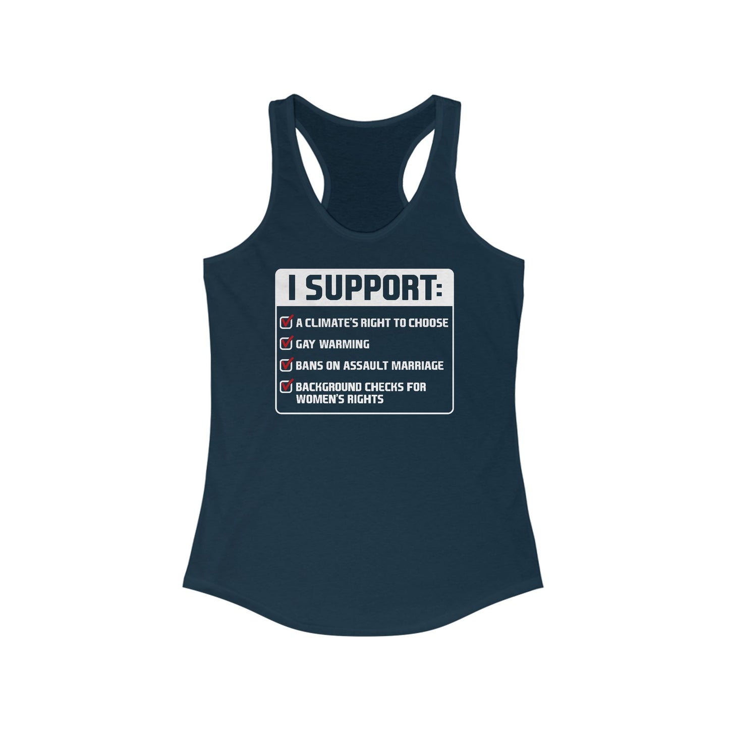 I Support A Climate's Right To Choose - Women’s Racerback Tank