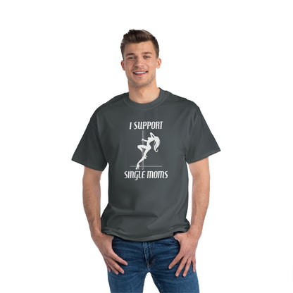 I Support Single Moms - Men's Heavyweight T-Shirt