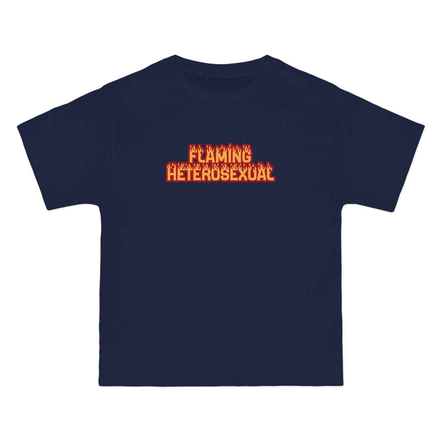 Flaming Heterosexual - Men's Heavyweight T-Shirt