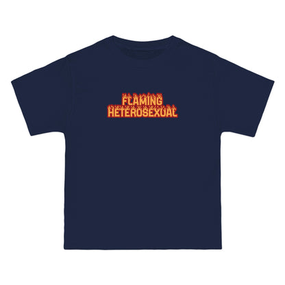 Flaming Heterosexual - Men's Heavyweight T-Shirt