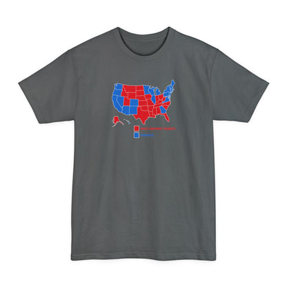 Democrats (Blue States) - Racist Conspiracy Theorists (Red States) - Men's Tall T-Shirt