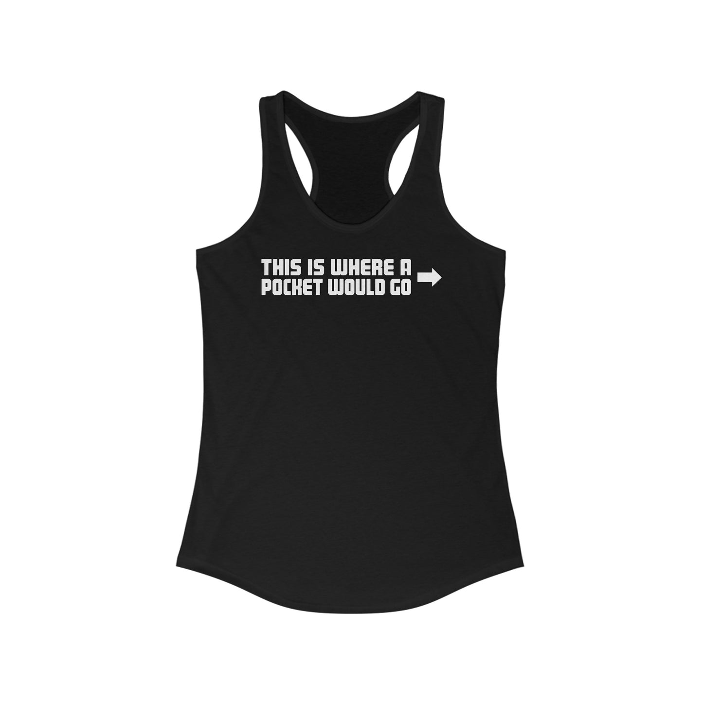 This Is Where A Pocket Would Go - Women's Racerback Tank