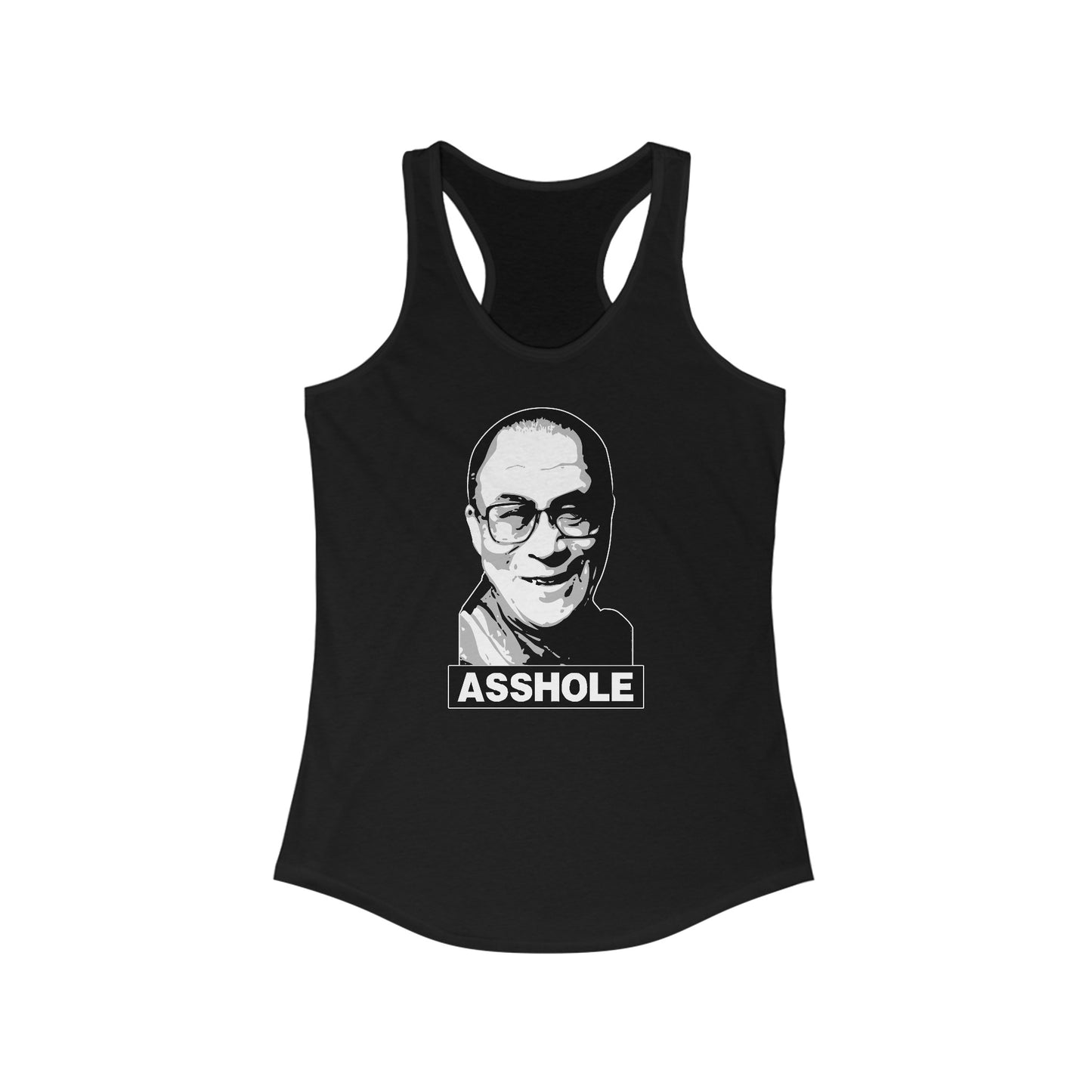 Asshole (Dalai Lama Pic) - Women's Racerback Tank