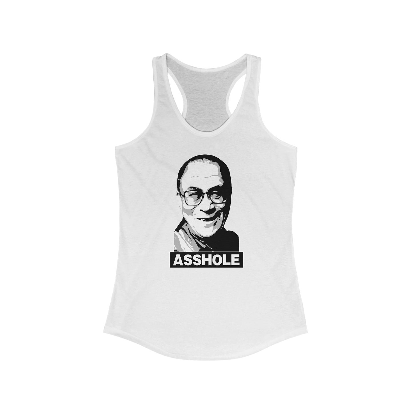 Asshole (Dalai Lama Pic) - Women's Racerback Tank