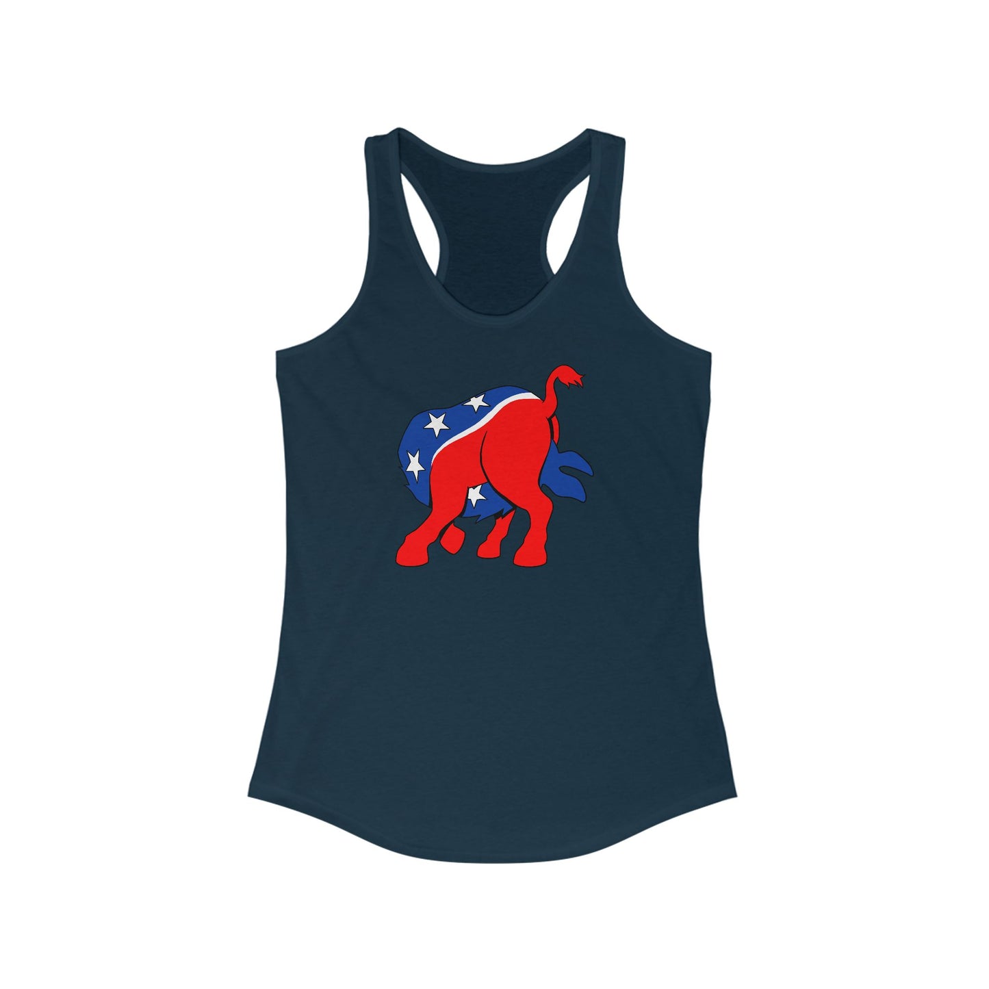 Democratic Donkey (Head Up Its Ass) - Women's Racerback Tank