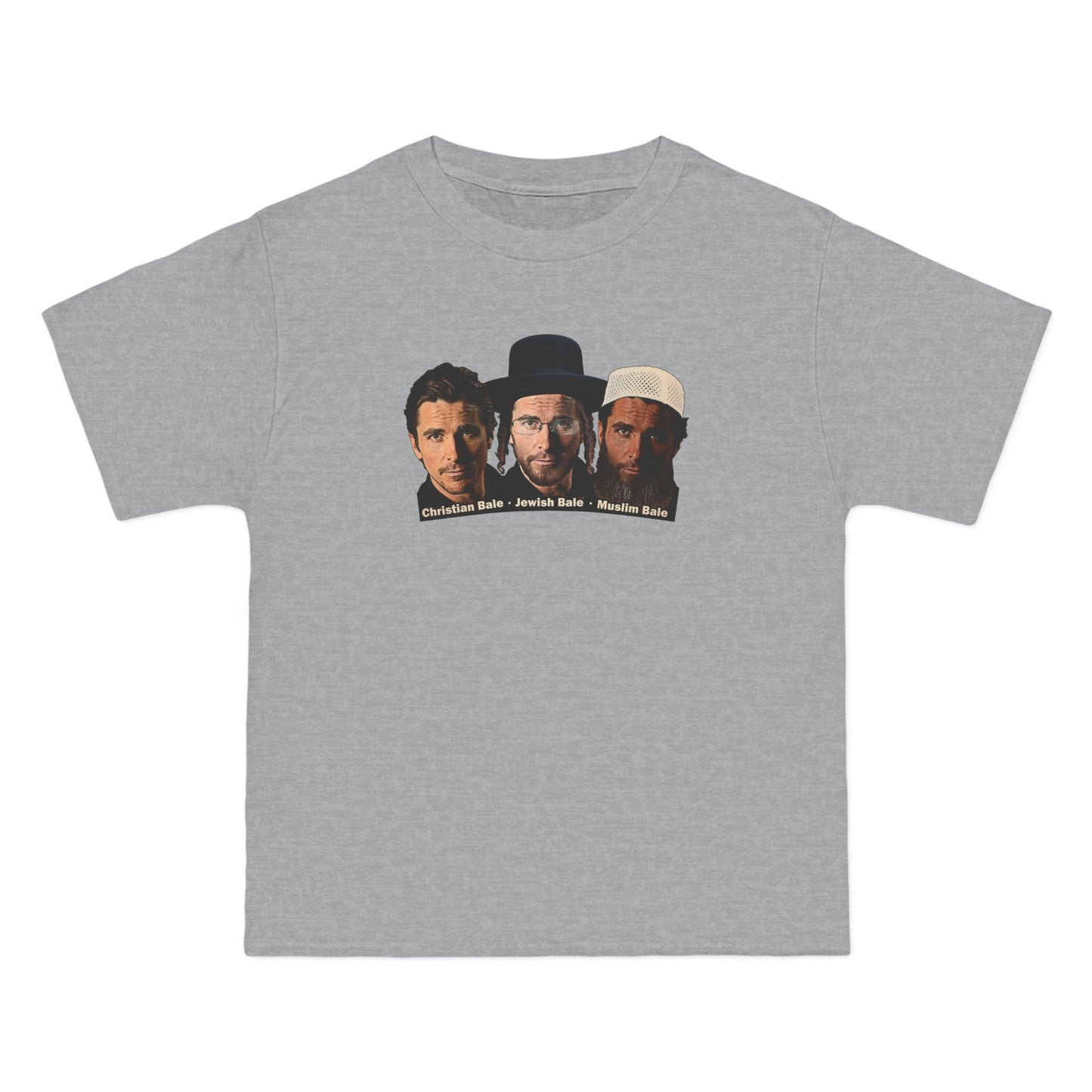 Christian Bale - Jewish Bale - Muslim Bale  - Men's Heavyweight T-Shirt