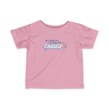 My Diaper Is Voting For Change - Baby T-Shirt