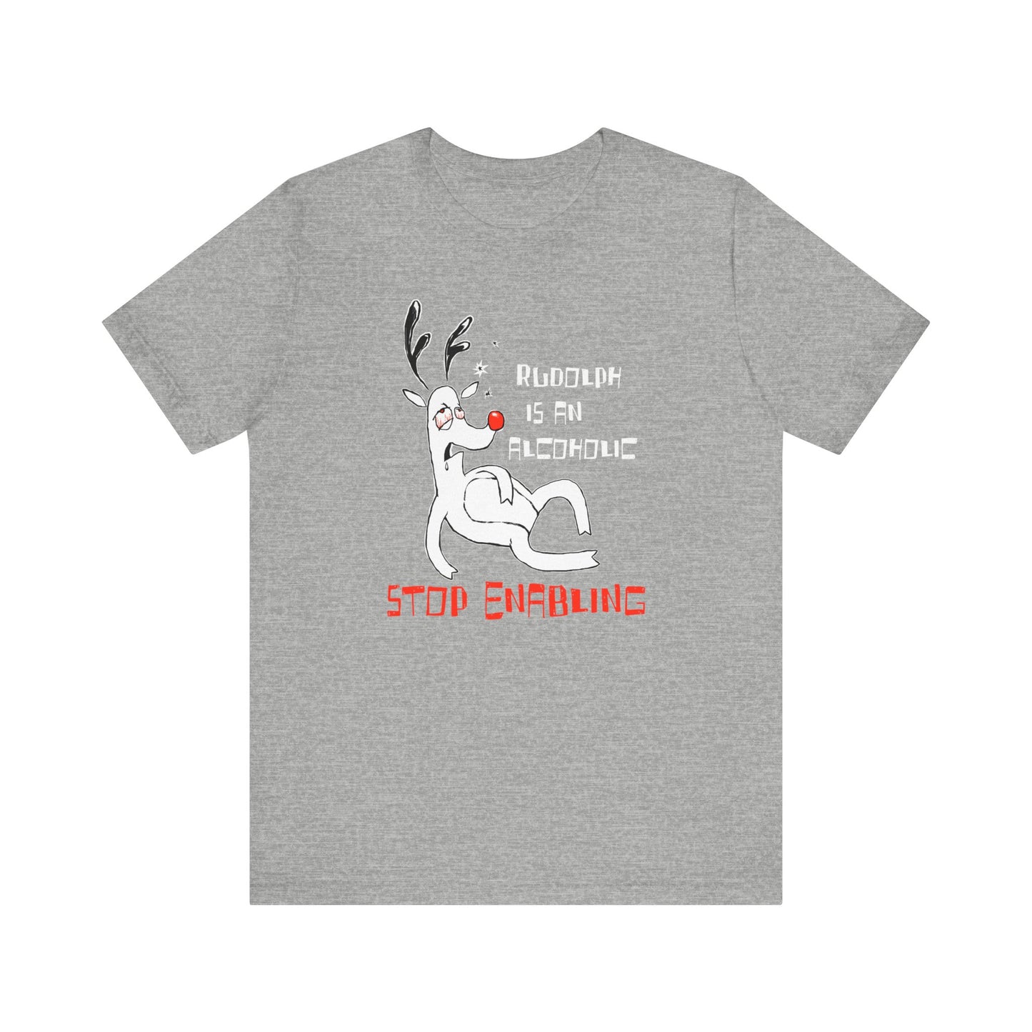 Rudolph Is An Alcoholic - Stop Enabling - Men's T-Shirt