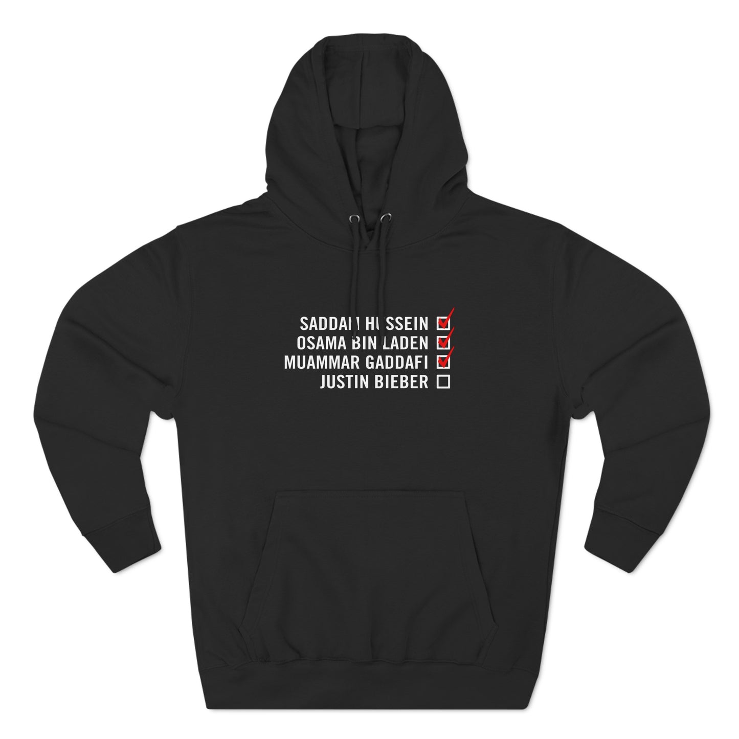 Bieber Checklist - Hoodie