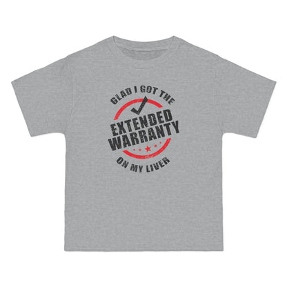 Glad I Got The Extended Warranty On My Liver - Men's Heavyweight T-Shirt