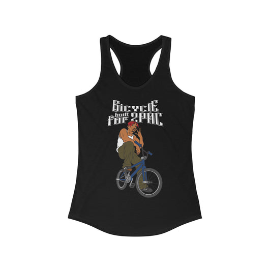 Bicycle Built For 2Pac  - Women’s Racerback Tank