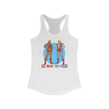 He-Man They-Person - Women's Racerback Tank